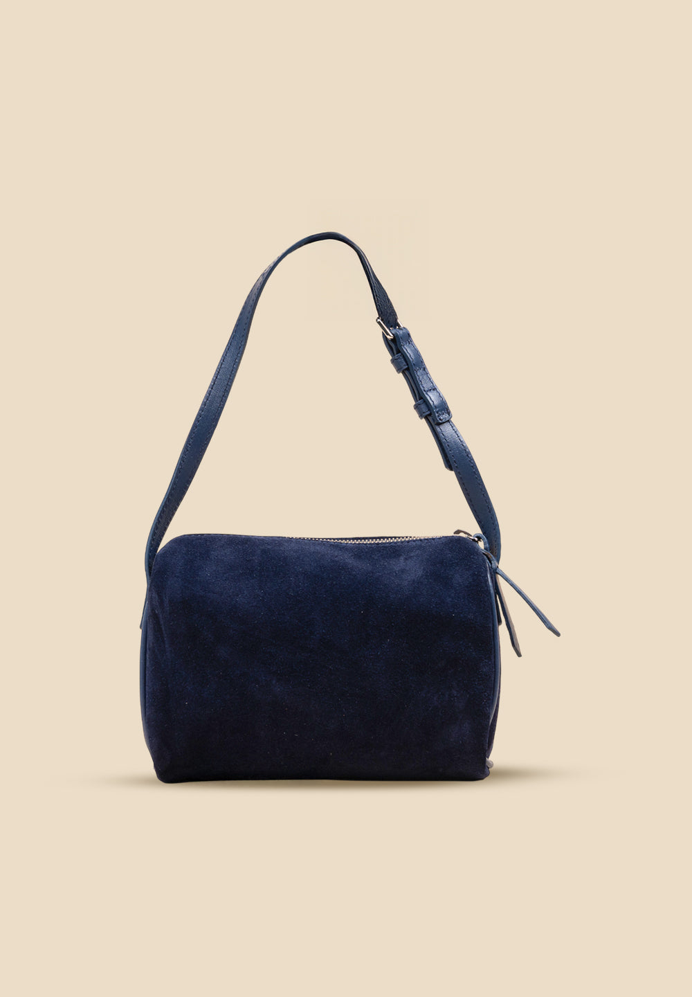 The Lafayette Navy Suede Mini Barrel Bag – Pietro NYC