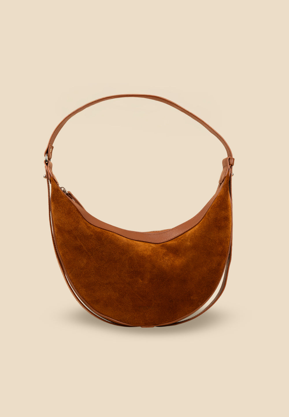 The Crosby Cognac Suede Crossbody Bag | Pietro NYC