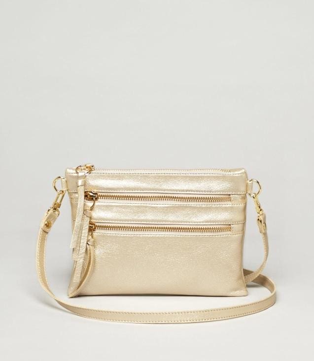 Essex - Champagne Metallic Bags | Pietro NYC