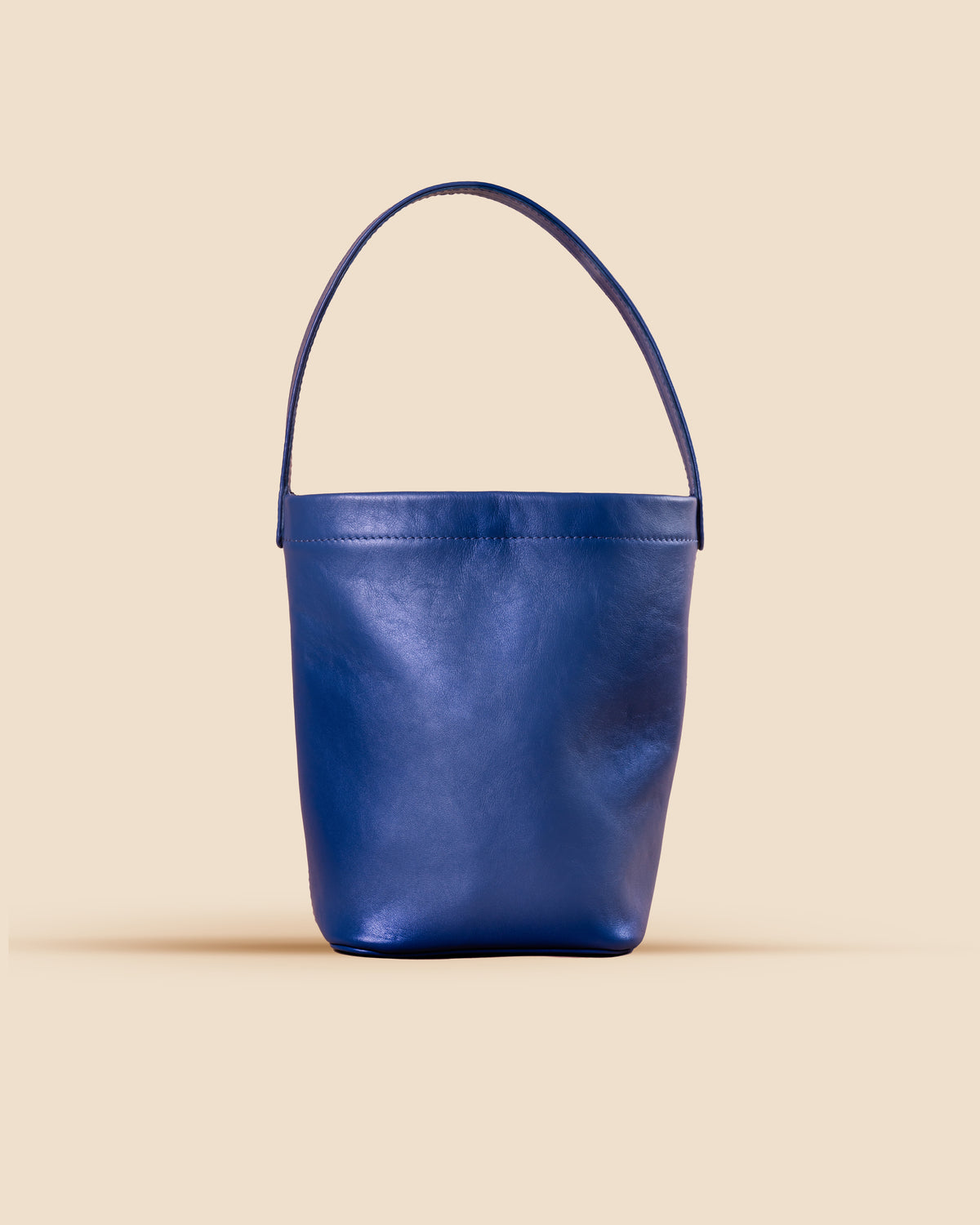 Pietro NYC The Chelsea Mini Indigo Leather Bucket Bag