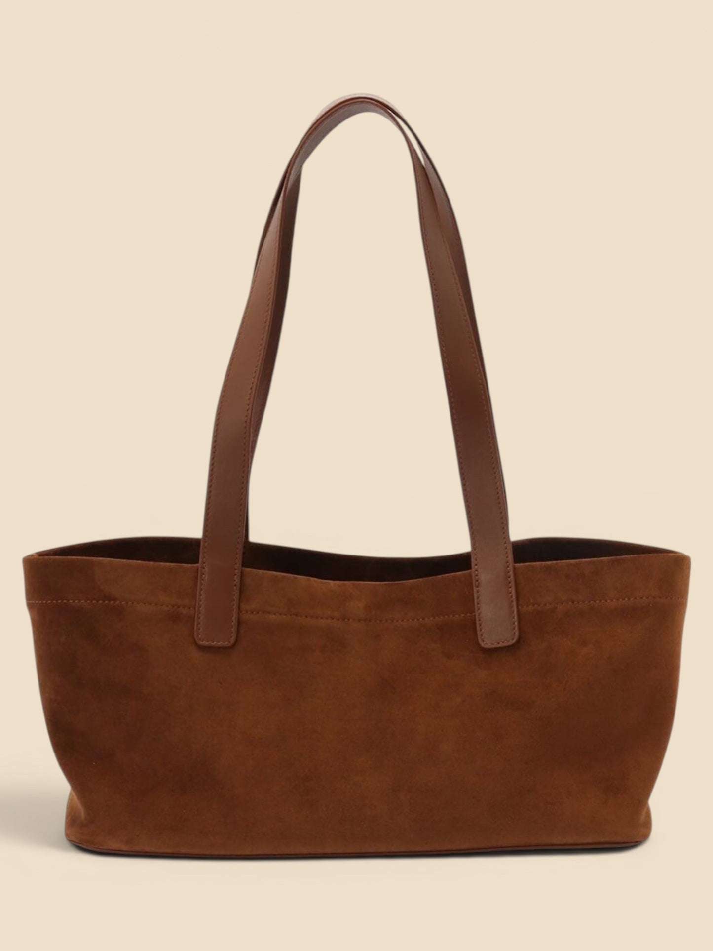 East West Chelsea- Cognac Suede Leather Tote
