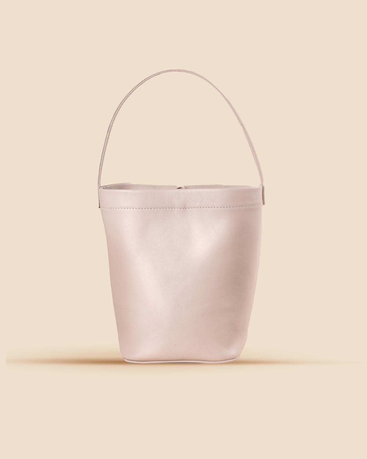Pietro NYC The Chelsea Mini Almond Leather Bucket Bag