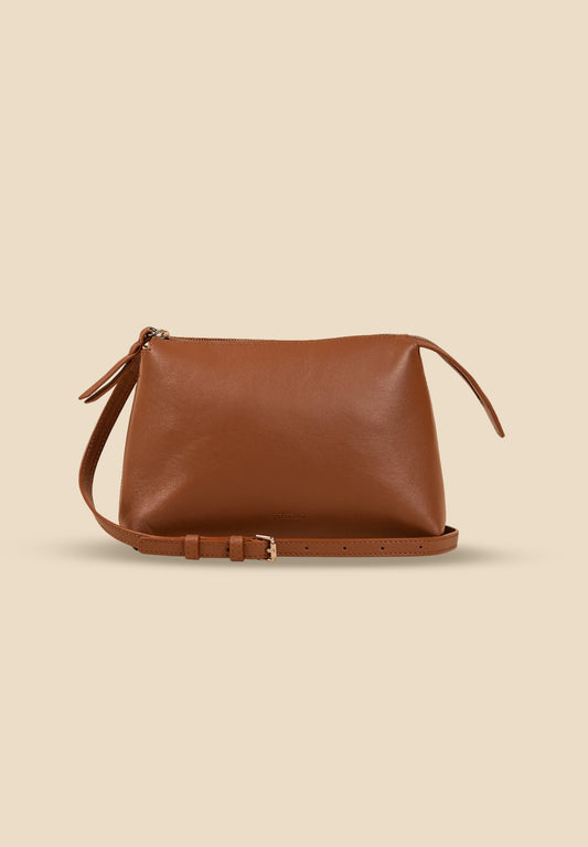 The Hudson Clutch- Cognac