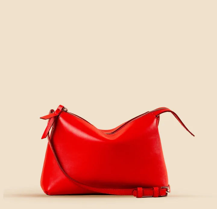 The Hudson Clutch- Scarlet