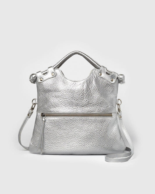 Brooklyn - Silver Metallic Bags | Pietro NYC