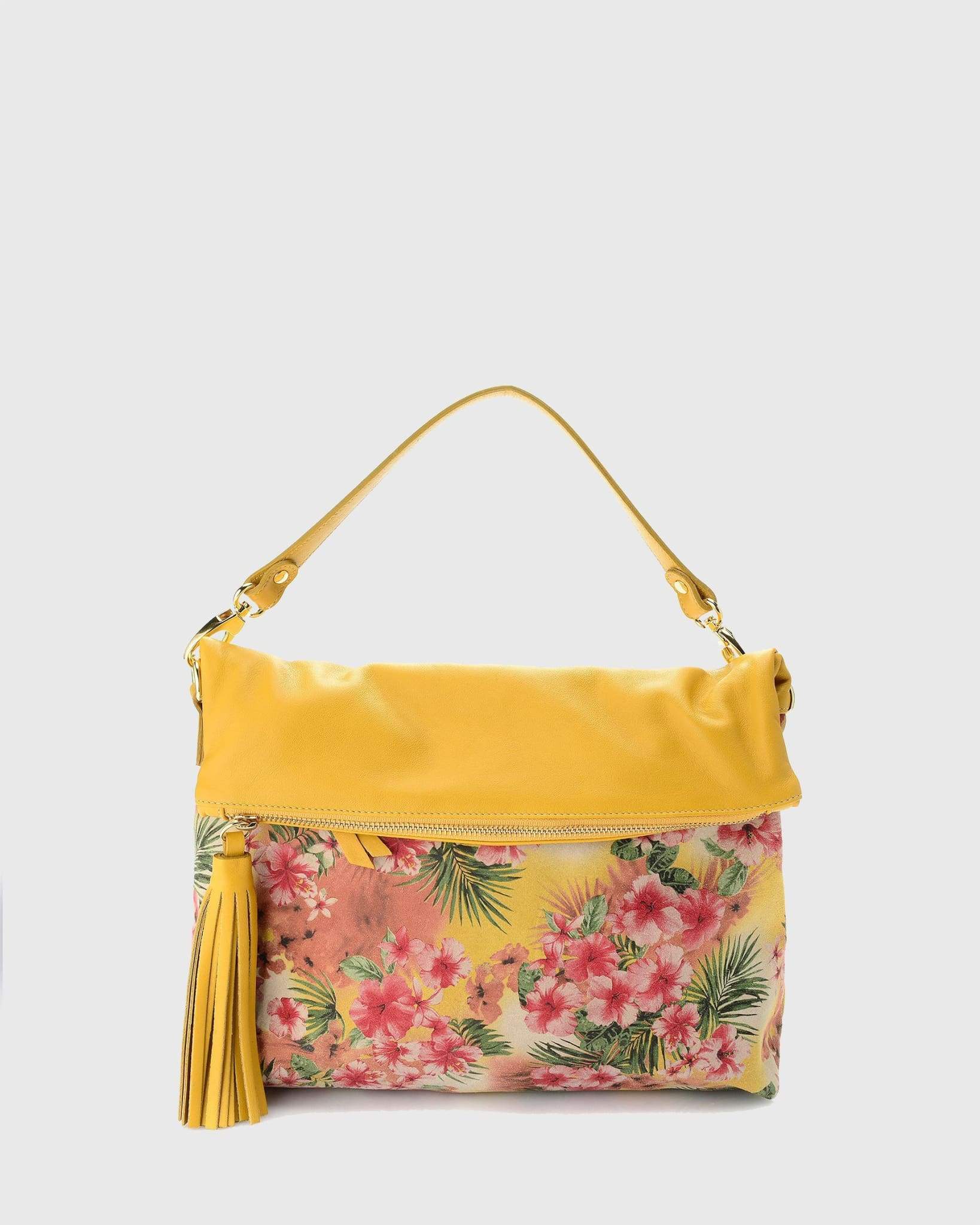 Kaylee - Mustard Floral Bags | Pietro NYC