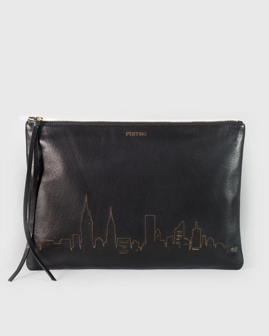 Pietro New York City Skyline - Black Bags | Pietro NYC