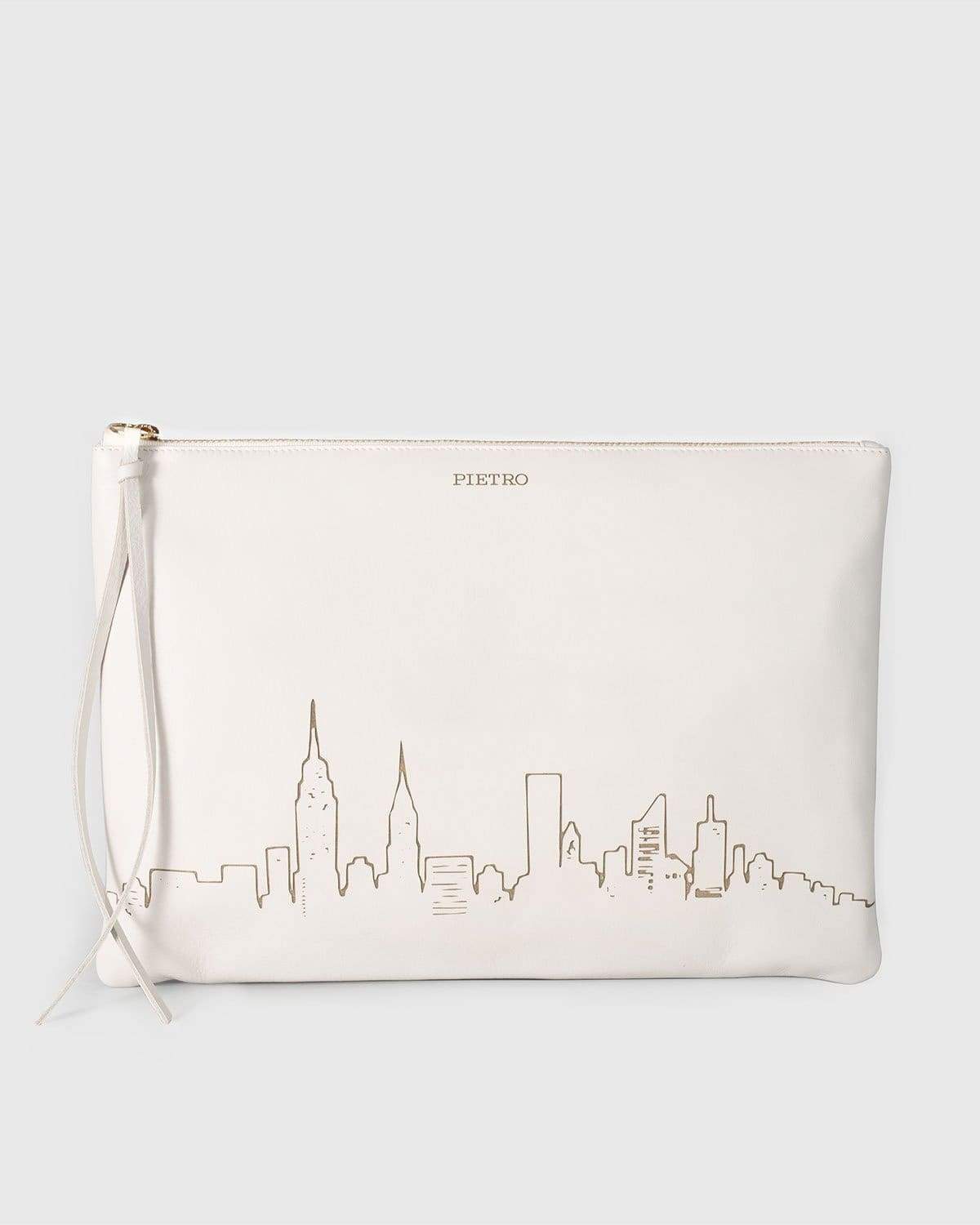 Pietro New York City Skyline - Stone White Bags | Pietro NYC