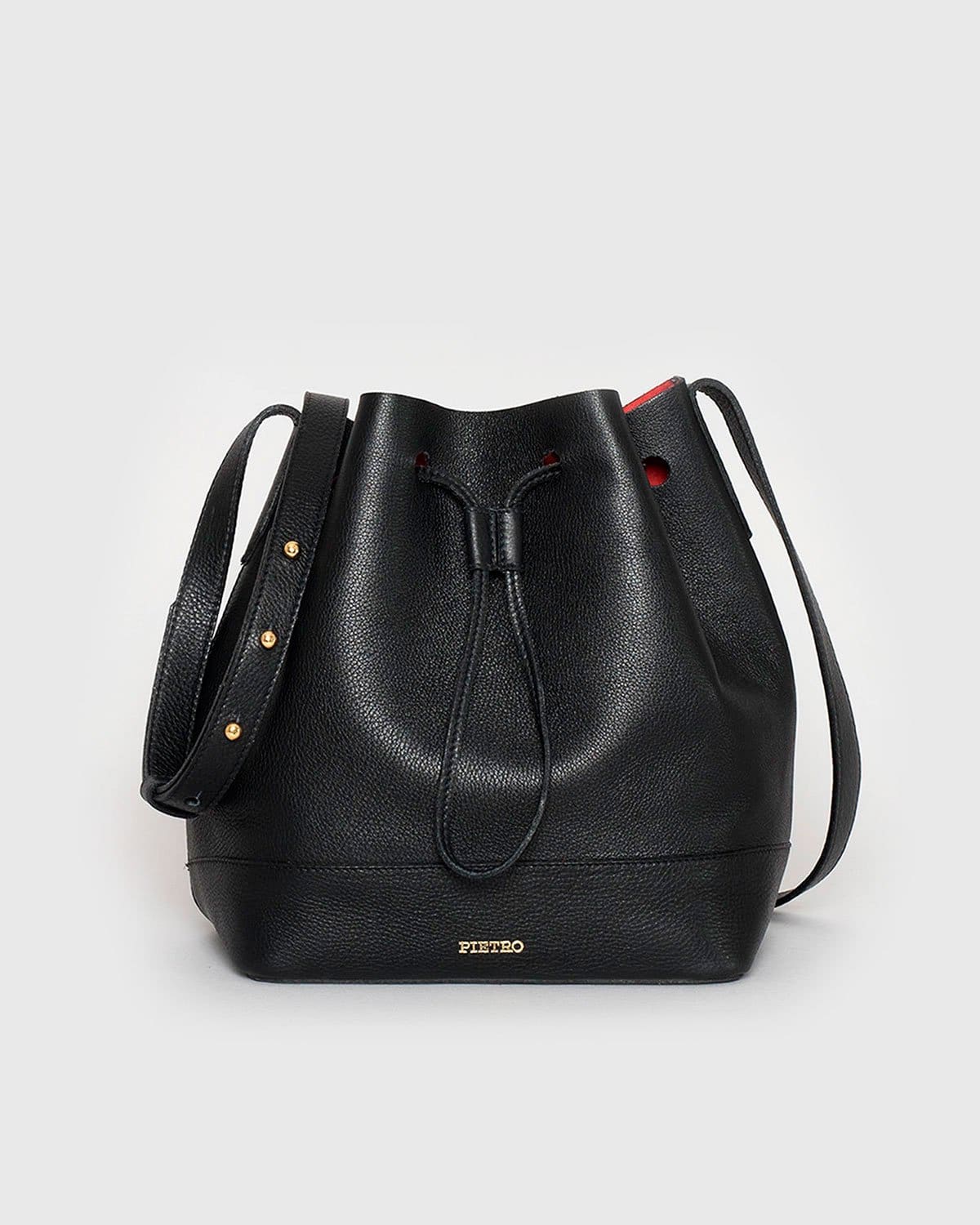 Unlined Bucket - Black Bags | Pietro NYC